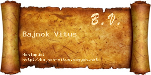Bajnok Vitus névjegykártya